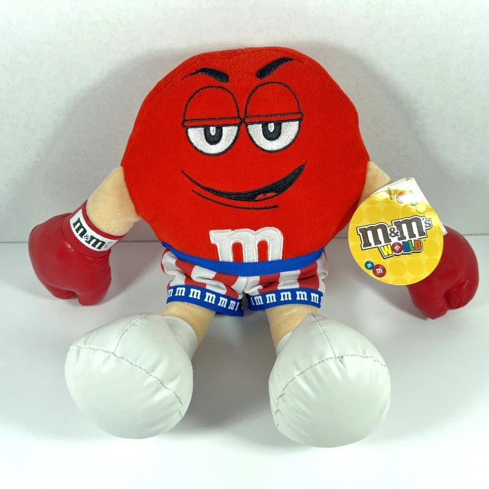 Rare M&M Red Rocky Balboa Plush Collectible Boxing Character Toy w/ Tags
